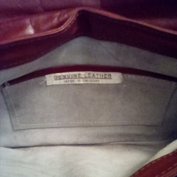 VTG Aldo Leather  Boots Burgundy Booties Sz 8  With Clutch Bag And Gloves - Picture 13 of 15